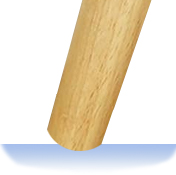 Pied de chaise incliné avec extrémité droite et embout